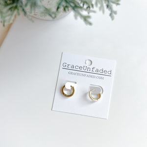 Minimal  Hoops - Gold and Silver