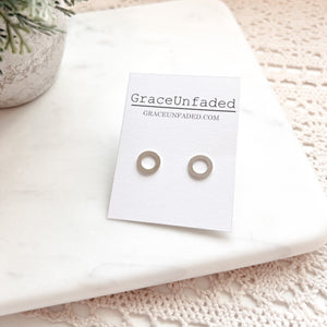 Sterling Silver 925 Circle Stud