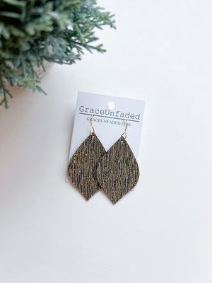 Gold, Silver, Black Leather Drop(3 sizes)