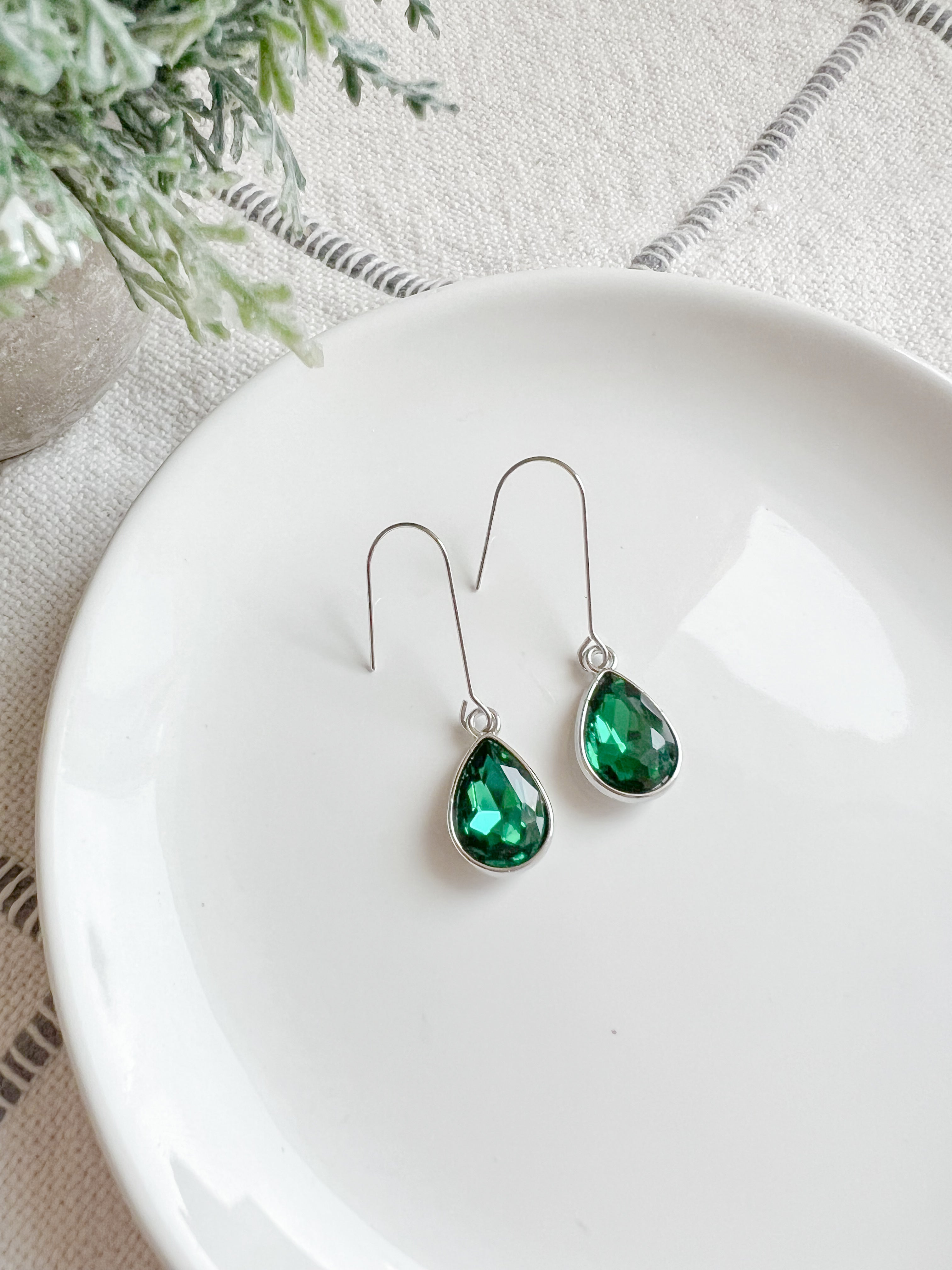 Red and Green Glass Drop