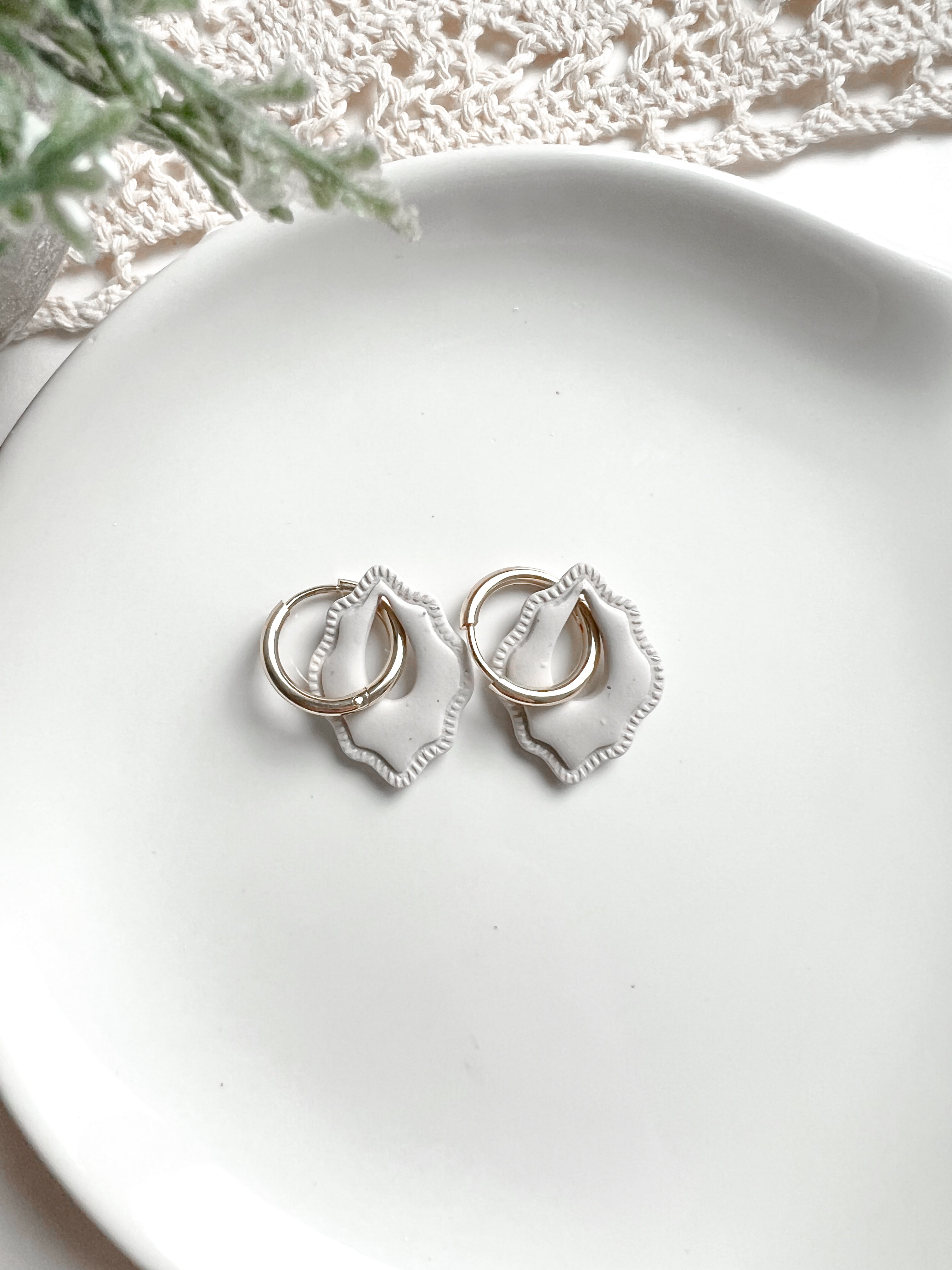 Fancy Diamond Hoop (Multiple Colors)