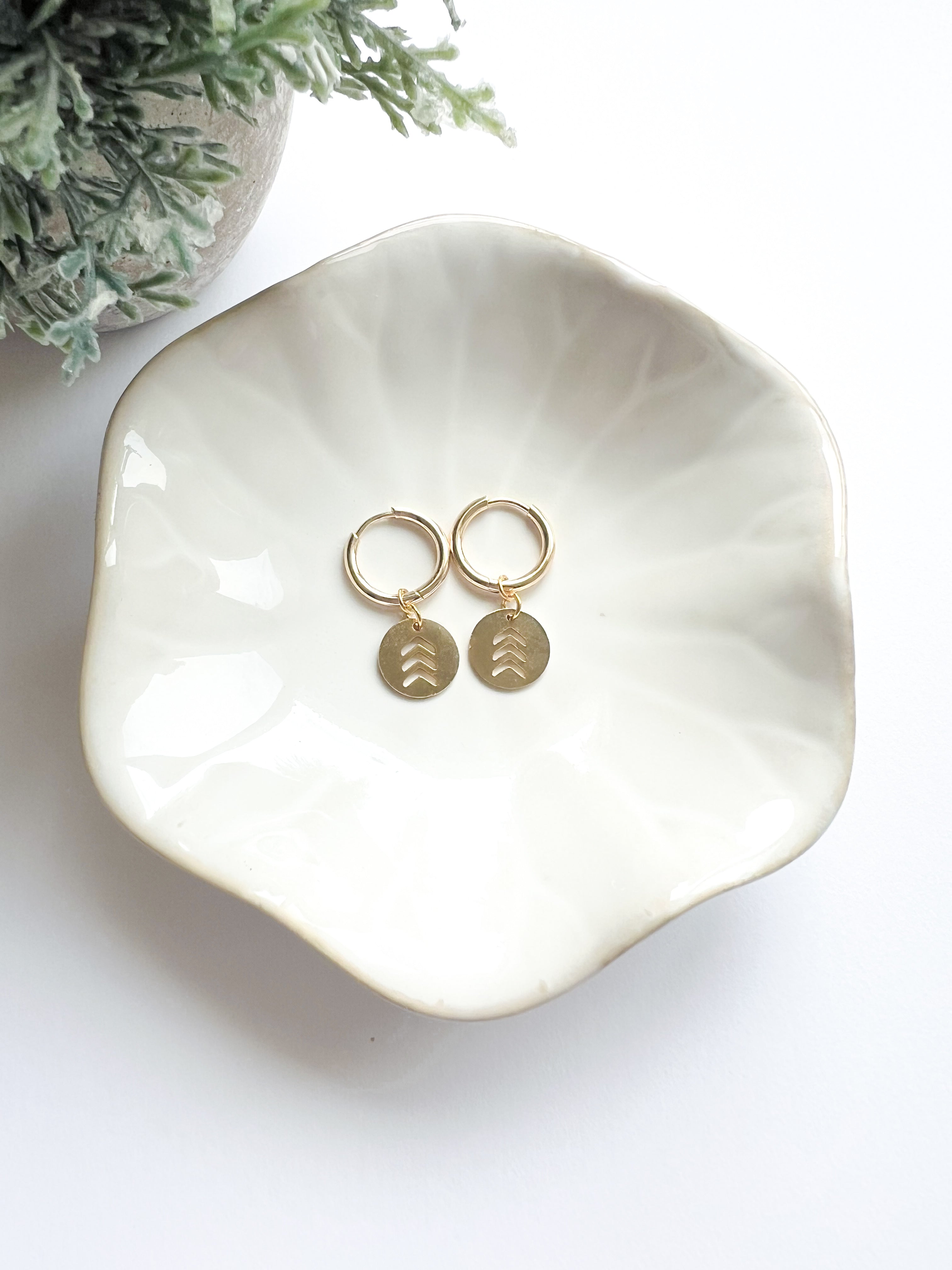 DS Awareness Gold hoop with charm
