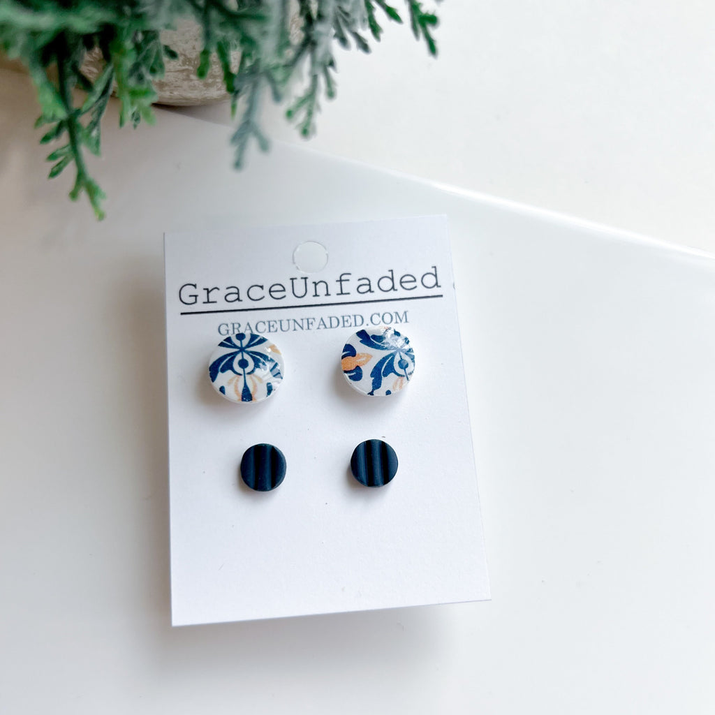 2 Stud Pack -Blue