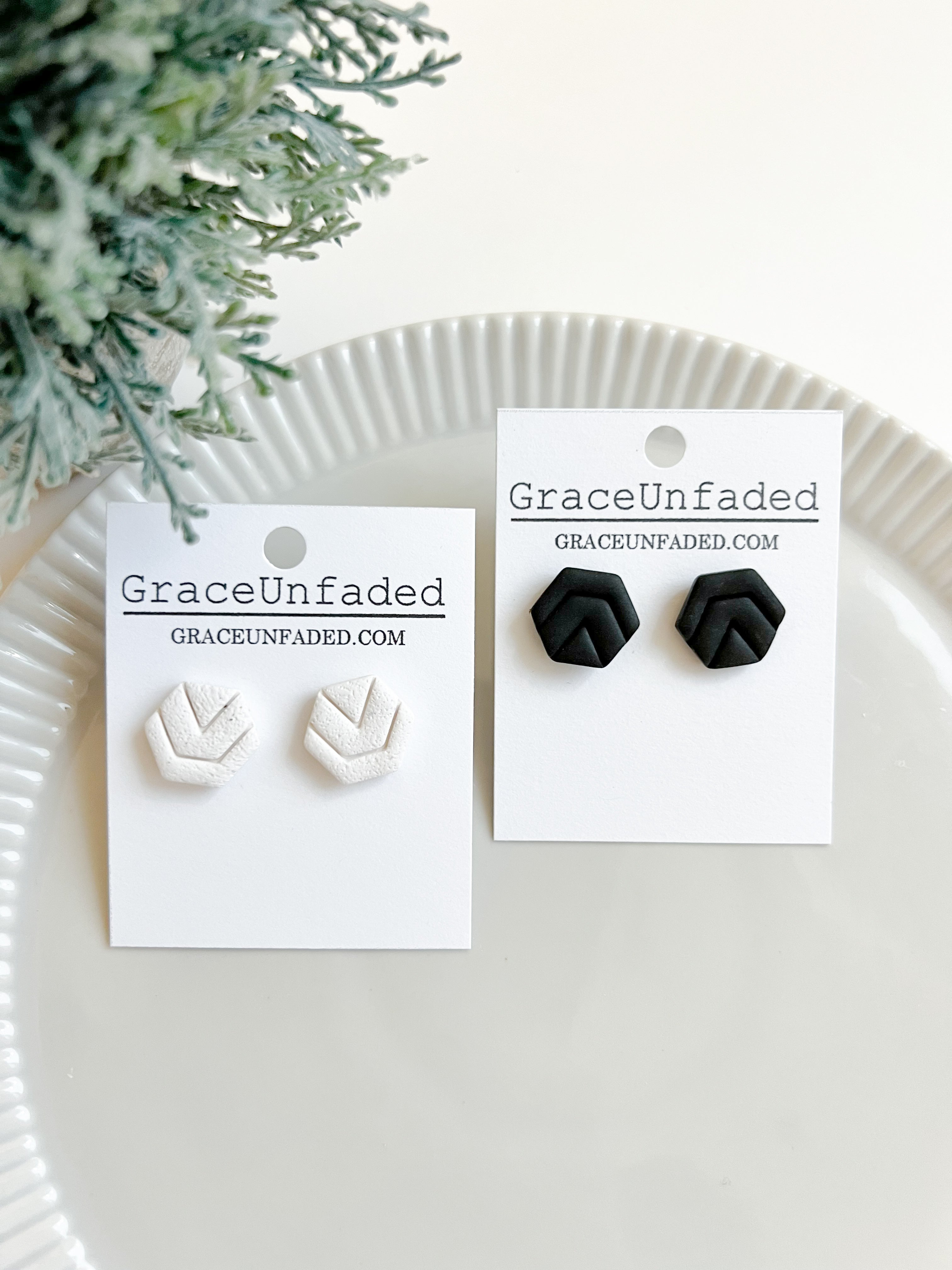 Hexagon Studs (Multiple Colors)