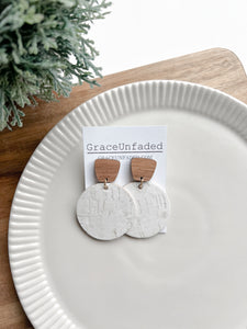 3 styles- Leather and Wood Rounds - GraceUnfaded