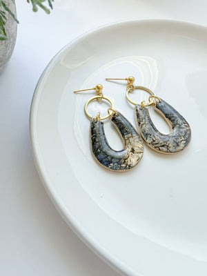 Cracked Stone Collection -  Brass Drop