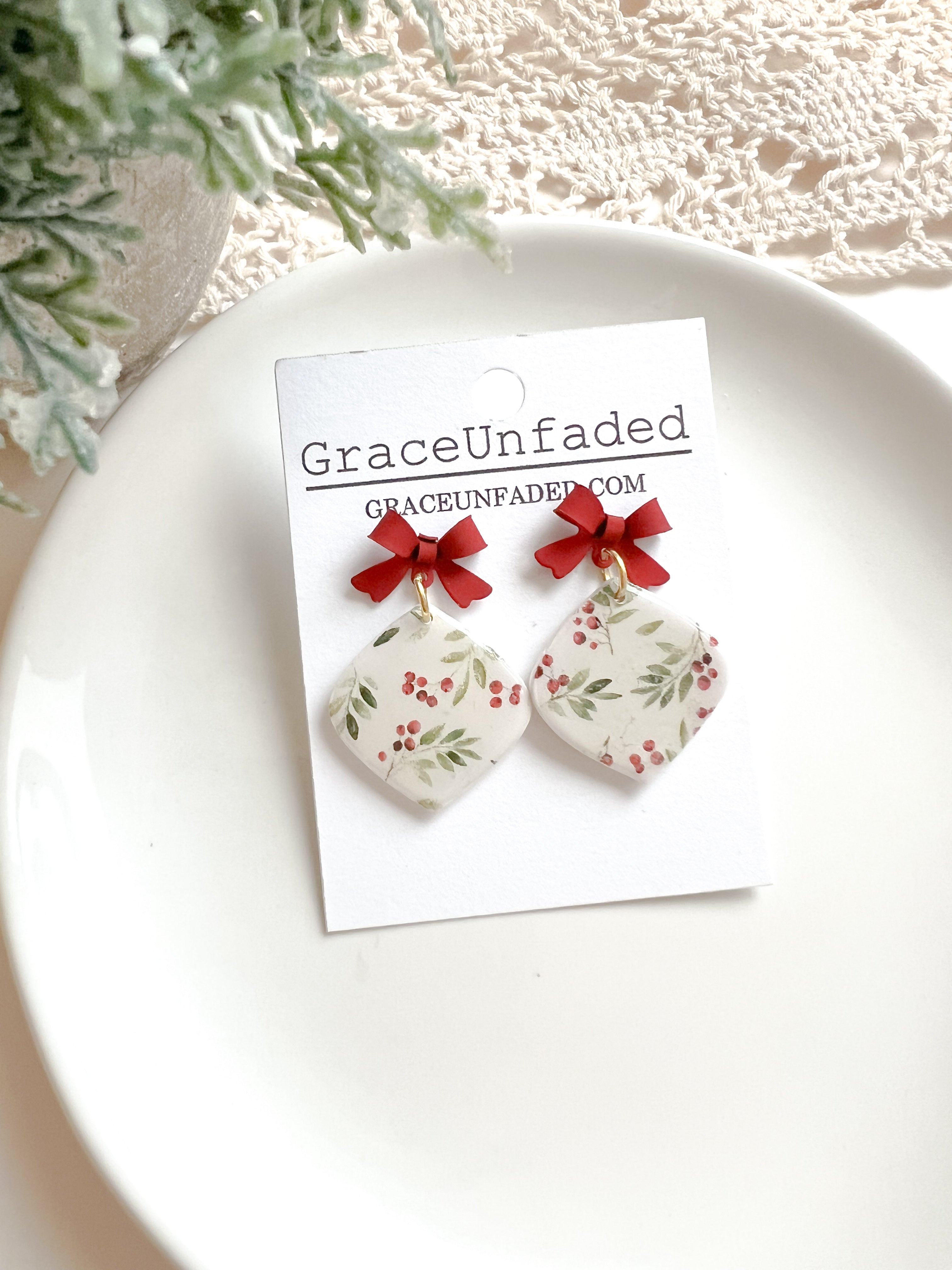 Christmas Poinsettia Bow