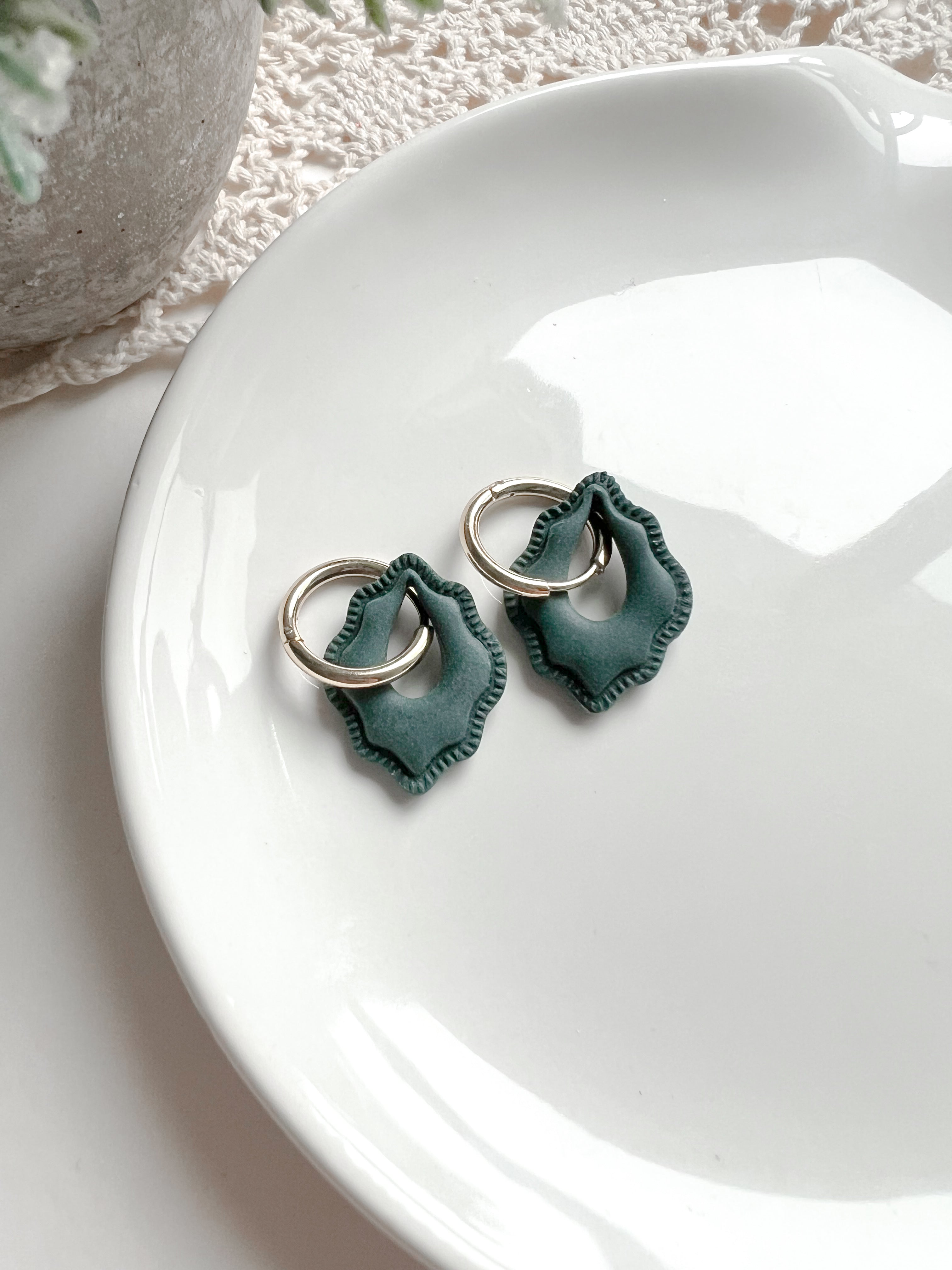 Fancy Diamond Hoop (Multiple Colors)