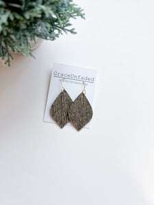 Gold, Silver, Black Leather Drop(3 sizes)