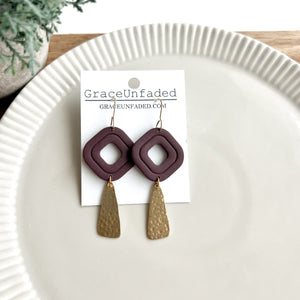 Diamond Brass Drop -Silver and Gold - 5 Colors
