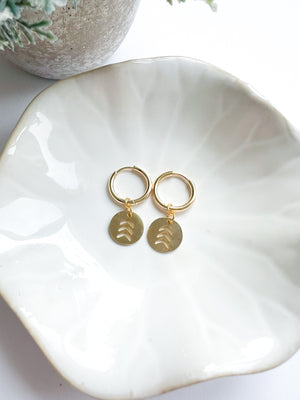 DS Awareness Gold hoop with charm