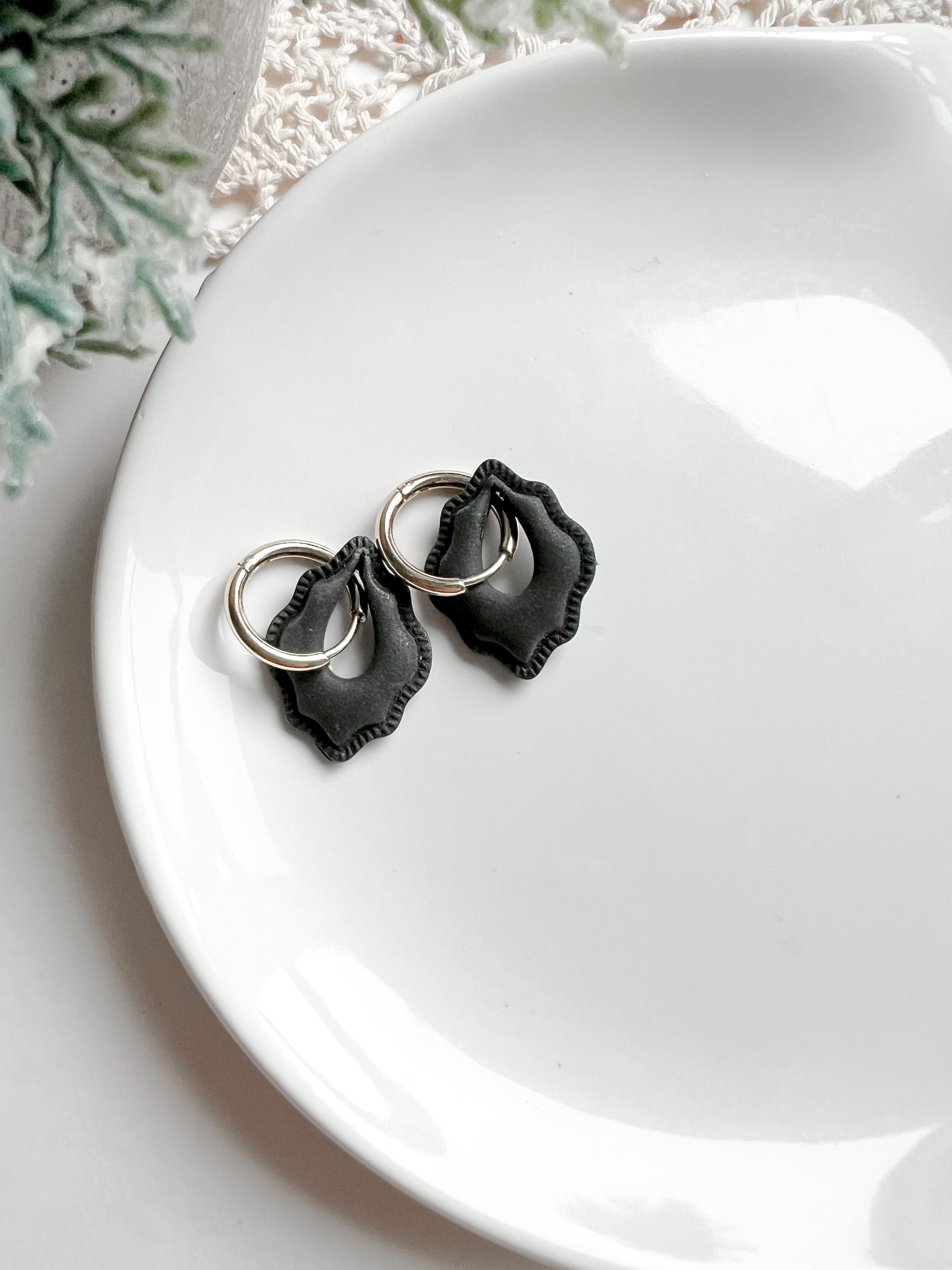 Fancy Diamond Hoop (Multiple Colors)