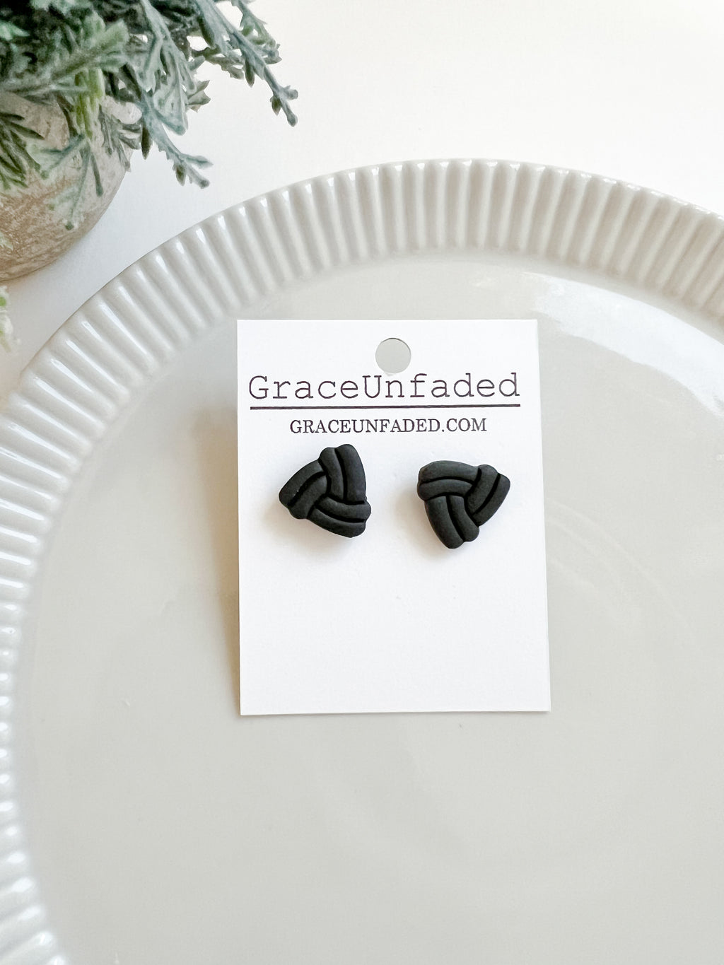 Black Triangle Stud