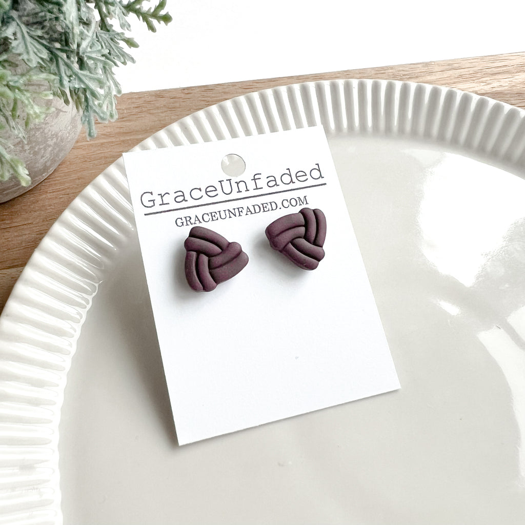 Triangle Knot Studs - 5 Colors