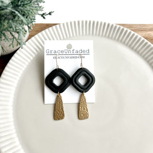 Diamond Brass Drop -Silver and Gold - 5 Colors