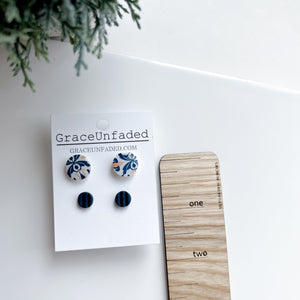 2 Stud Pack -Blue