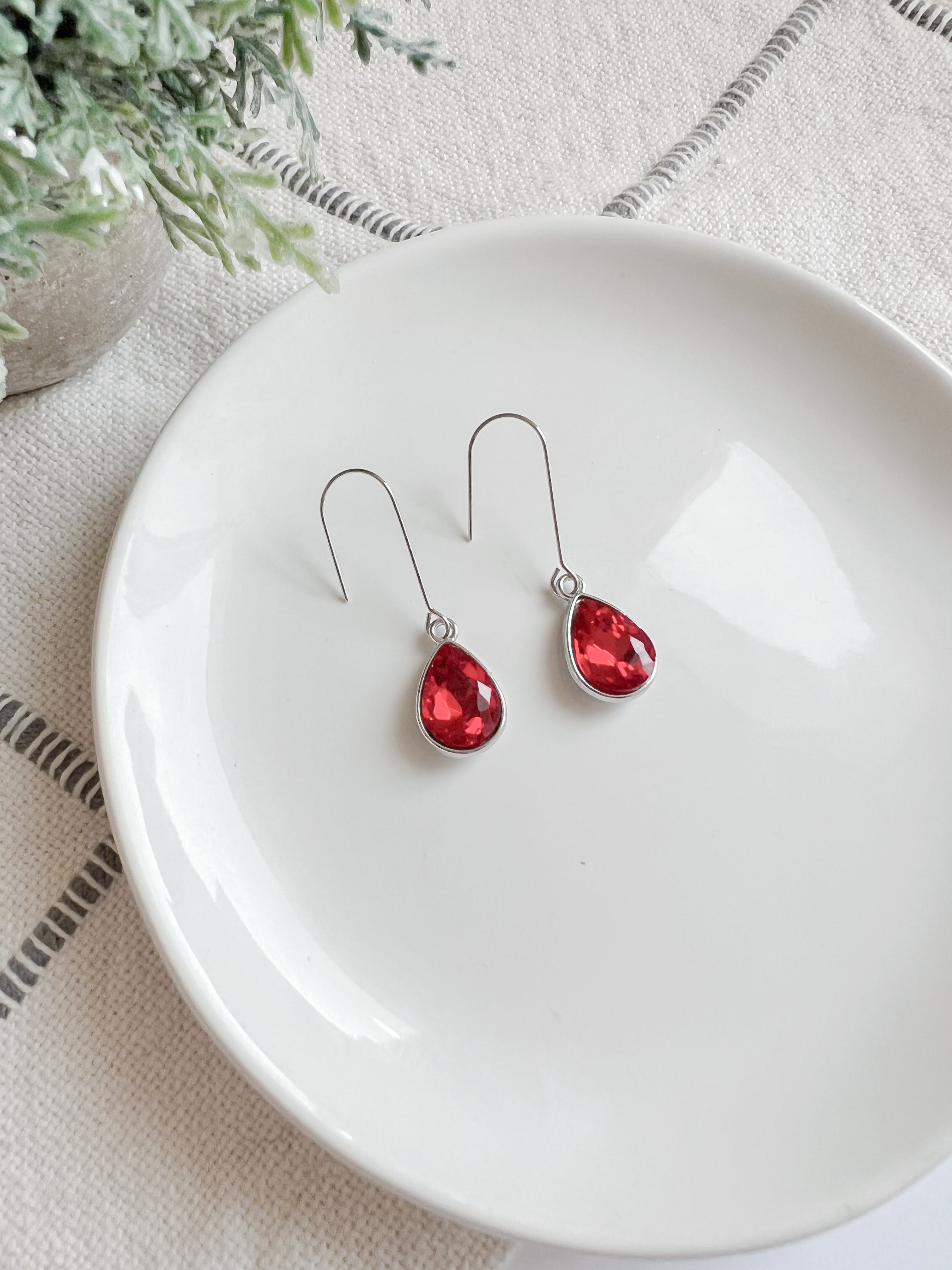 Red and Green Glass Drop