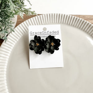 Flower Statement Studs - 5 colors