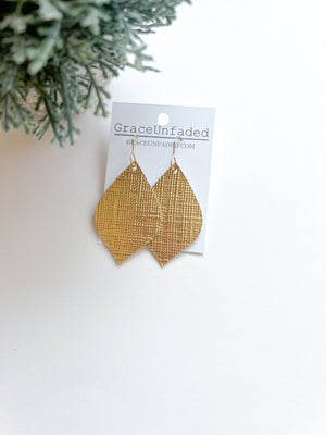 Gold Leather Drop(3 sizes)