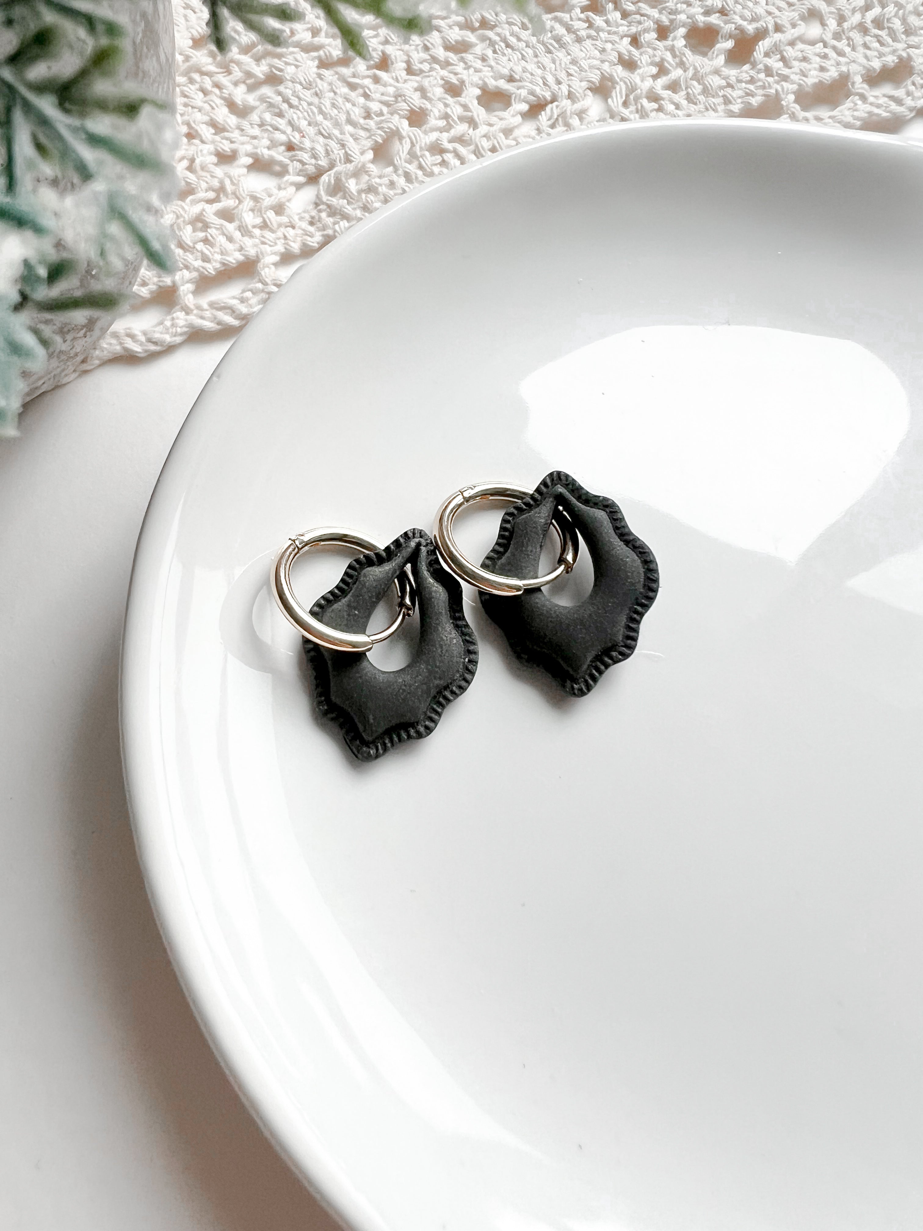 Fancy Diamond Hoop (Multiple Colors)