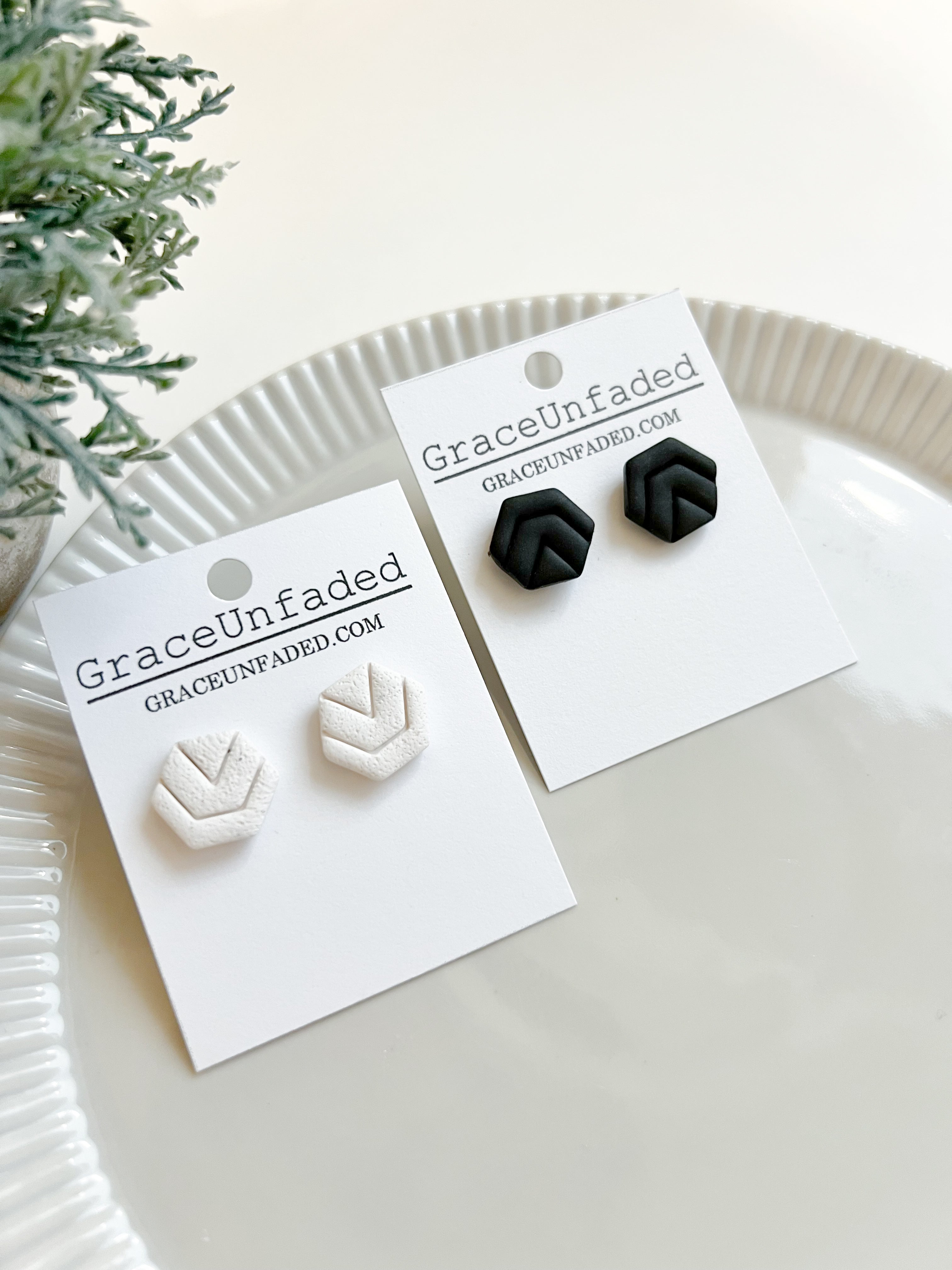 Hexagon Studs (Multiple Colors)