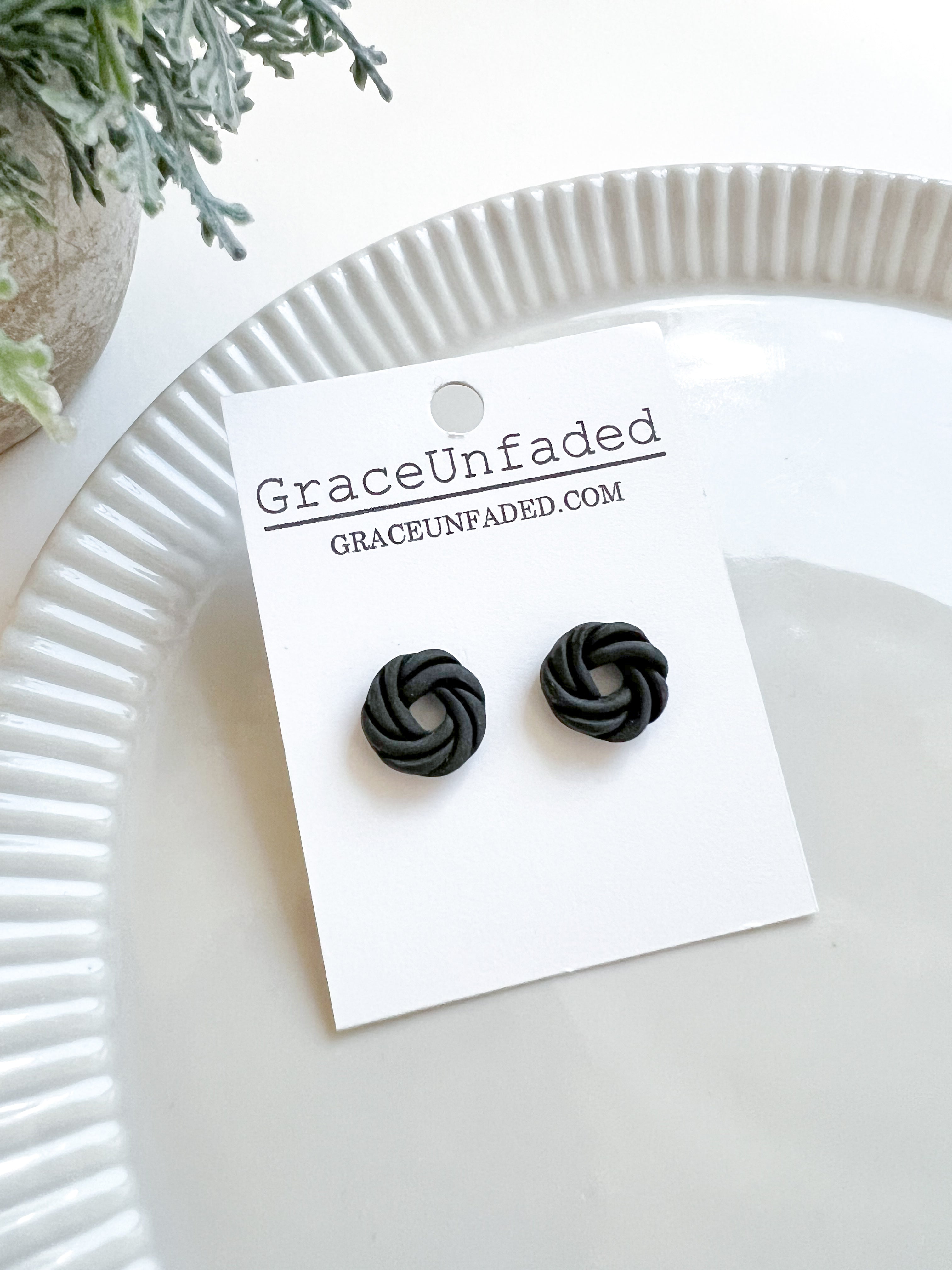 Black Knot Earring