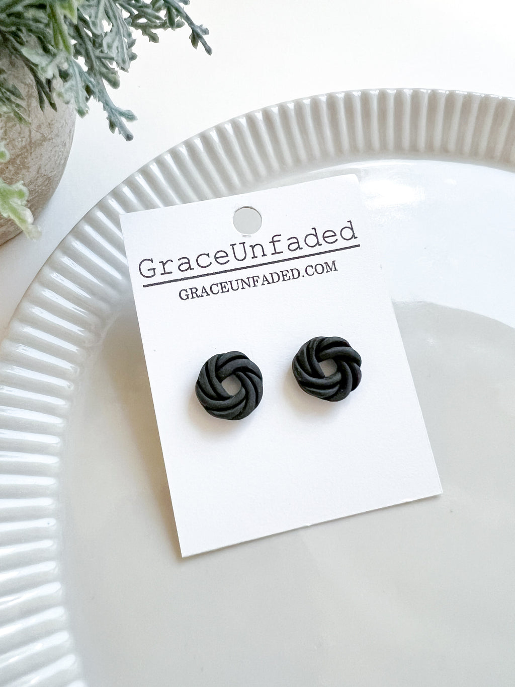 Black Knot Earring