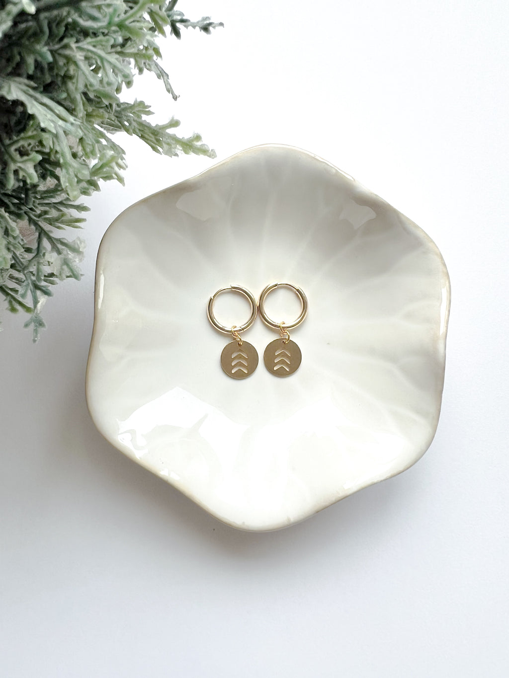 DS Awareness Gold hoop with charm