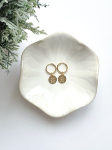 DS Awareness Gold hoop with charm