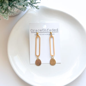 Brass Elongated Drop~SILVER and GOLD