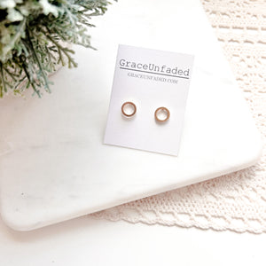 Gold Plated Circle Studs