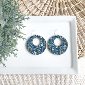 Leather Circle Cutout Earrings - GraceUnfaded