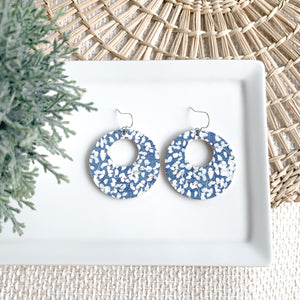 Leather Circle Cutout Earrings - GraceUnfaded