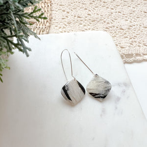 Gold or Silver Shimmer Diamond Dangle