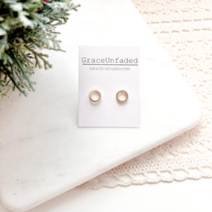 Gold Plated Circle Studs